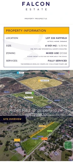 6.18 Hectare Prime land for Sale in Hatfield (Near Harare Airport)